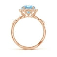 thumbnail image 2 of ANGARA Natural Vintage Inspired 1.6 ct Aquamarine Flower and Vine Ring in 14K Rose Gold for Women (Size-8mm) | March Birthstone, Anniversary, Jewelry Gift for Women | Natural Aquamarine Ring, 2 of 9
