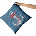 thumbnail image 3 of GZHJMY Navy Blue Nautical Throw Pillow Covers Coastal Anchor Rudder Beach Set of 2 Outdoor Throw Pillows Decorative Cushion Covers for Couch Bed Sofa 16x16 Inches Pillowcases, 3 of 7