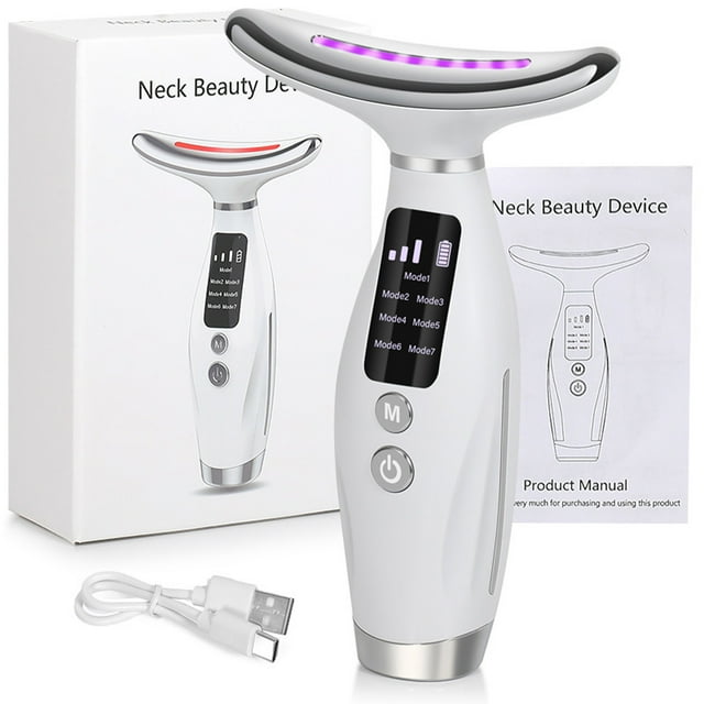 Neck Beauty Instrument, Microcurrent Neck and Face Line Massager, Anti-Aging Neck Firming Device, Rechargeable Cordless Design, Skin Care Tool for Wrinkles and Tightening