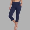 thumbnail image 7 of Oplxuo Women's Capri Pants Dress Yoga Work Capri Slacks Stretch Office Casual Pant High Waisted Slit Hem Pant with Pocket, 7 of 7