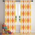 thumbnail image 5 of Blackout Kids Curtains,Orange Yellow Checkerboard Checkered Pattern Childrens Insulated Curtains Set Of 2,Bedroom Essentials,Toddler Room Decor 42"x84", 5 of 5