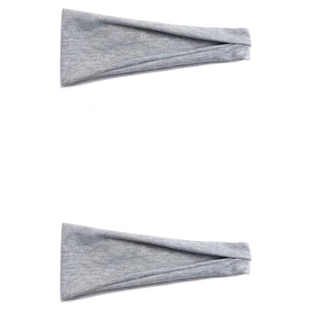 Yuarrent Bandas elásticas deportivas para el cabello para correr, bandas para la cabeza de yoga para mujeres, para correr, banda de yoga, 18 gris claro 1 2piezas