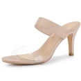 thumbnail image 1 of Sandalias Allegra K Correa Transparente Tacón de Aguja Desnudo 41, 1 of 6