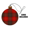 thumbnail image 2 of Plaid Red Gray Grey Pattern Wood Christmas Tree Holiday Ornament, 2 of 6