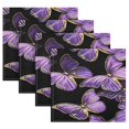 thumbnail image 3 of Iauyy Satin Napkins Set of 1- Beautiful Butterfly- Purple DIY Printing Decoration Cloth Napkin- Easy Care for Home/Party, 3 of 8