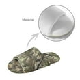 thumbnail image 5 of Xoenoiee Green Hunting Camo Print Open Toe Slippers for Women Men Memory Foam Slip On Cotton House Slippers Flannel Bedroom Shoes, 4.5-5 Women/3.5-4.5 Men, 5 of 7