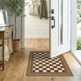 thumbnail image 2 of ODIKA 2'x3' Washable Doormat Non-Slip, Low Pile Waffle Repeating Alternating Distressed Motif Earthy Tweed Durable for Entryway, Kitchen, Laundry Room, 2 of 7