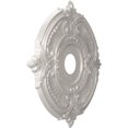 thumbnail image 2 of Ekena Millwork 19"OD x 3 1/2"ID x 1"P Attica Thermoformed PVC Ceiling Medallion (Fits Canopies up to 6 3/4"), Textured Metallic Silver, 2 of 10