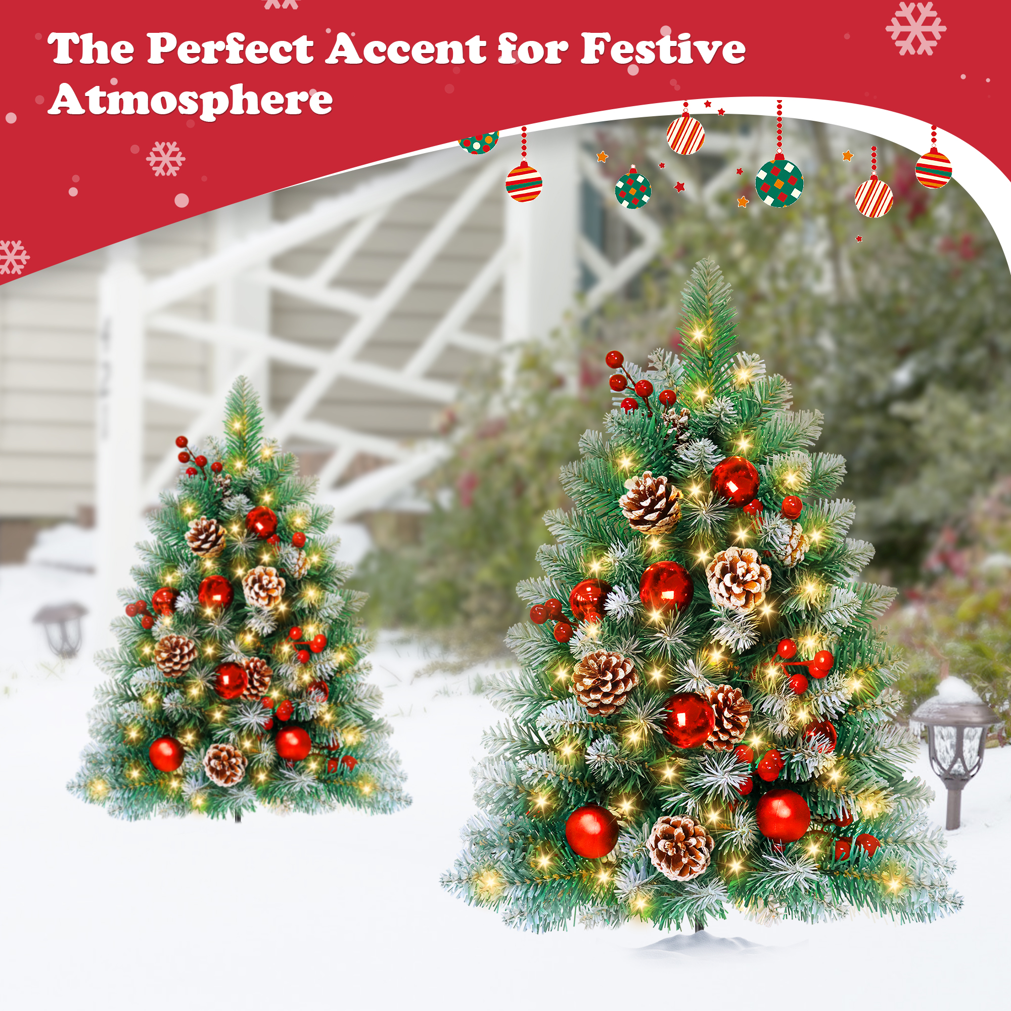 Yexmas 30" Outdoor Christmas Trees LED Lights 2-Pack photo 3