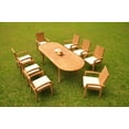 thumbnail image 6 of Grade-A Teak Dining Set: 8 Seater 9 Pc: 94" Oval Table And 8 Goa Stackng Arm Chairs Outdoor Patio WholesaleTeak #51GO1209, 6 of 6