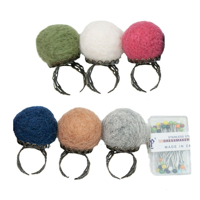 CSChome Pin Mat For Sewing Pin Cushion Ring - Adjustable, Convenient Pin Storage Organizer Ring for DIY Sewing Accessories
