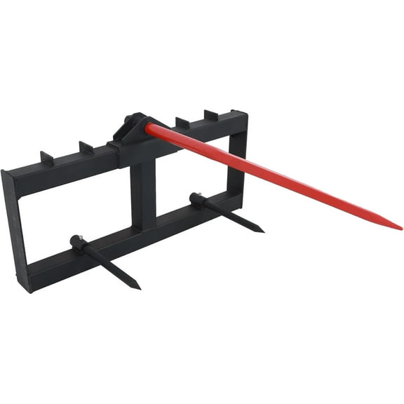 labwork 49 3000lbs Hay Spear Attachment Quick Attach with Pair 17 Stabilizer Spears Replacement for Bobcat Tractors Skid Steer Loader
