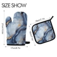 thumbnail image 2 of Yayeee Oven Mitts and Pot Holder Set of 2 Heat Resistant Kitchen Gloves Baking Hot Pad, Abstract Marble Pattern, 2 of 5