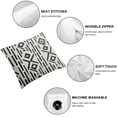 thumbnail image 4 of Jiayy  Boho Pillow Covers Bohemian Black Modern Geometric Diamond Print Decorative Throw Pillows Outdoor Pillowcase Square Farmhouse Cushion Case Decor for Couch Sofa Bed, 4 of 6
