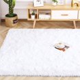 thumbnail image 7 of Homore Modern Shaggy Velvet Carpet for Living Room, 4' x 5.3' , White, 7 of 7