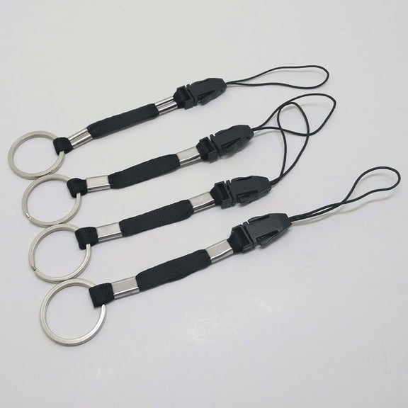 Pawsdot 10Pcs Black Nylon Lanyards Detachable for Card Camera and Light Electronics