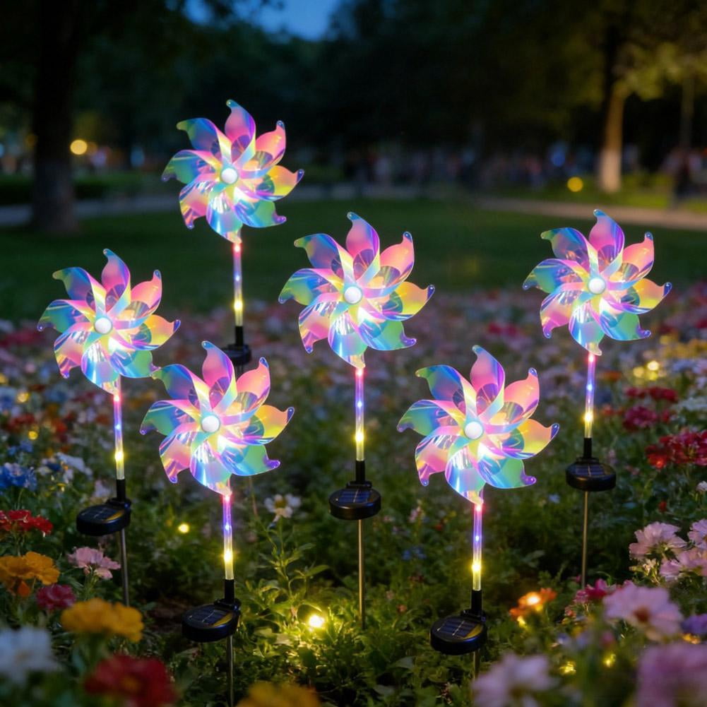 Solar Wind Spinner for Yard and Garden, 31 Inch Large Metal Wind Sculptures with 4-Tier Blades and LED Light, 360 Rotating Outdoor Decor for Patio Lawn Art