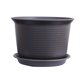 thumbnail image 1 of Maceta de plástico de resina de estilo cerámico, alta y baja, extra grande, con forma de rábano verde grueso, redonda, con bandeja, oferta especial, 1 of 6