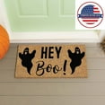 thumbnail image 3 of Evergreen 16 x 28 Inches Hey Boo! Door Mat | Non-Slip Rubber Backing | Dirt catching Natural Coir | Indoor and Outdoor Home Decor, 3 of 6