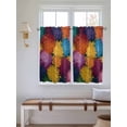 thumbnail image 2 of Colorful Dahlia Bathroom Window Curtain, Spring Flowers Modern Oil Paintings Art Light Filtering Coffee Kitchen Curtains, Bedroom Living Room Curtains 2 Panel 84"x54", 2 of 6