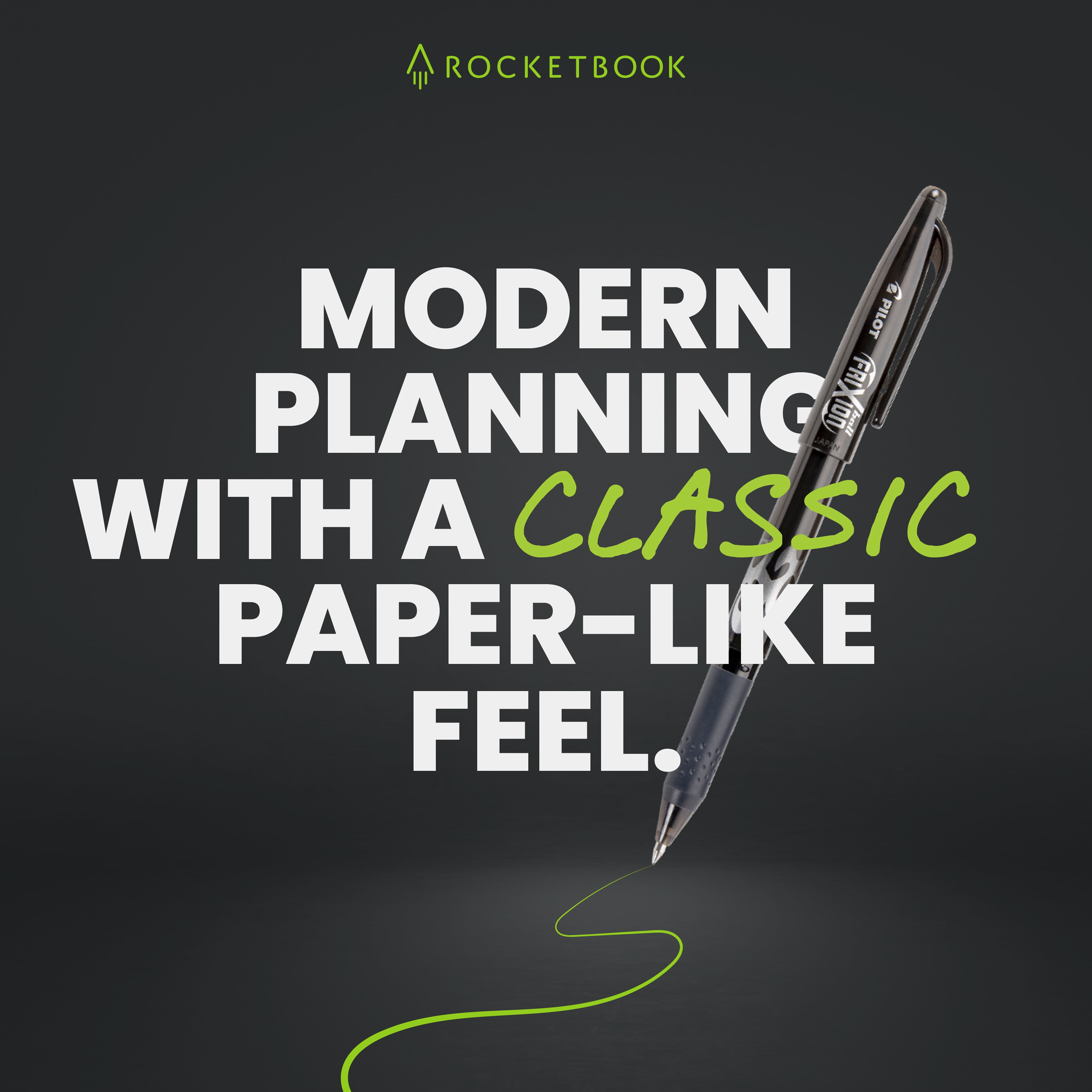 Rocketbook Reusable Flex Planner - Daily, Weekly, Monthly, Annual Executive Size Navy Blue