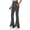 Dark Gray, variant on Split Hem Flare Leggings for Women High Waist Tummy Control Workout Gym Yoga Pants S-2XL