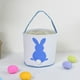 thumbnail image 4 of Wosthever Bolsa de conejito Canasta de Pascua Conveniencia Cubos de vacaciones Suministros para niños Patrones surtidos decorativos Bolsas con Almacenamiento y organización del hogar cola azul, 4 of 6
