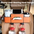 thumbnail image 4 of Multifunctional Car Seat Back Storage Box, Car Organizer with 2 Cup Holders, Tissue Box and Hanging Hooks, Universal Cars Seat Storage Organizer, 4 of 8