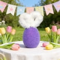 thumbnail image 5 of WWG Easter Plush Bunny Ear Egg Decor Ornament Soft Fluffy Hanging Decoration for Home Party Easter Basket Fillers Assorted Colors 5.9 x 3.3 Inches, 5 of 8