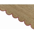 thumbnail image 2 of 2x7 Ft Red Border Premium Scalloped Jute Rug – Handcrafted Natural Braided Carpet for Living Room, Bedroom, Entryway – Boho Home Decor, 2 of 5