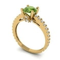 thumbnail image 2 of Clara Pucci 14K Yellow Gold 1.47ct Peridot Solitaire with Accents Ring, 2 of 8