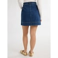 thumbnail image 5 of Free Assembly Women’s Denim Utility Mini Skirt, Sizes 0-18, 5 of 5