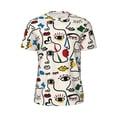 thumbnail image 5 of Wukai Aabstract Eyes Print Men's Short-Sleeved Mesh T-Shirt,Quick-Dry Short Sleeve Workout T-Shirt-X-Large, 5 of 8