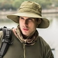 thumbnail image 5 of Mode Extérieure Hommes Chapeau de Soleil Topee Cap Large Bord Militaire, Unisexe Pêche Randonnée Camping Chapeaux, 5 of 5
