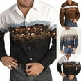 thumbnail image 4 of Mens Long Sleeve Shirts Western Tribal Ethnic Vintage Retro Button Outwear Tops, 4 of 4