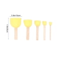 thumbnail image 4 of Ensemble de Peinture pour Enfants 15 Pcs Éponge Jaune Pinceau Manche en Bois pour Dessin d'Enfants, 4 of 8