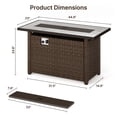 thumbnail image 2 of Asofer 8 Piece Outdoor Patio Conversation Sets，Patio Sectional Furniture Set with Fire Pit and A Coffee Table for Courtyard，Poolside，Party，Gray, 2 of 16