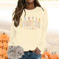 thumbnail image 2 of Tiweut Womens Sweatshirts Auntie Godmother Legend Sweatshirt, Godmama Sweater Women Crewneck Pullover Tops Funny Aunt Shirt Gifts for Godparent,Beige,L, 2 of 5