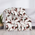 thumbnail image 3 of Yiaed Christmas Plaid Moose Print Blanket Throw Blanket Soft Cozy Flannel Blanket for Home Bed Sofa Couch Chair-60"x50", 3 of 6