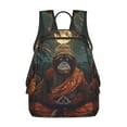 thumbnail image 1 of Disketp Banana Leaf Meditating Gorilla Mochila Ligera e Impermeable, Mochila de Día Resistente para Viajes, Senderismo y Uso Diario para Hombre y Mujer, 1 of 7