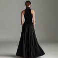 thumbnail image 6 of Hulanddfd Women's Set Sleeveless High-Neck Top and Skirt Solid Two-Piece Set Black Size L, 6 of 7