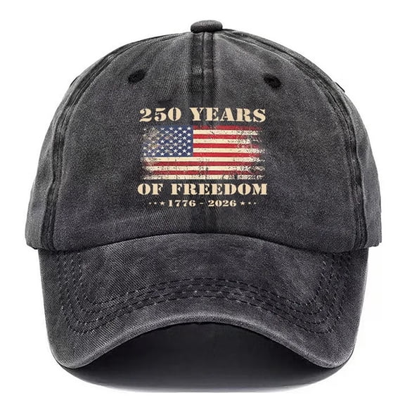 Baseball Hat, Commemorative Cap, Cotton Polyester Blend Adjustable Sports Hat with Comfort Visor for Independence Day Holiday Event Activities