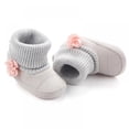 thumbnail image 3 of Baby Boy Girls Non-Skid Indoor Slipper Infants Breathable Elastic Tube Socks Shoes Booties with Memory Insole Flowers Bowknot Sneaker for 0-18M, 3 of 9