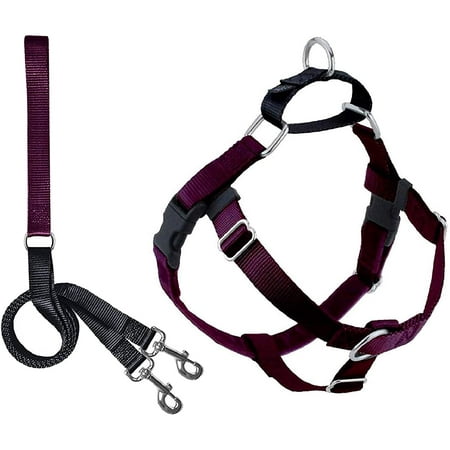 UPC: 0818557021863 | 2 Hounds Design Freedom No Pull Dog Harness | Adjustable Gentle Comfortable Control for Easy Dog Walking |for Small Medium and Large Dogs | Made in USA | Leash Included | 1  MD Burgundy