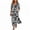 Black, variant on Erwazi Women's Ruffed Dresses Crew Neck 3/4 Sleeve Print Relaxed Fit Weekend Maxi Dress