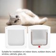 thumbnail image 3 of Cat Door, Durable Easy Installation Slip  2 Way White Dog Door  for Kitten for Interior, 3 of 8