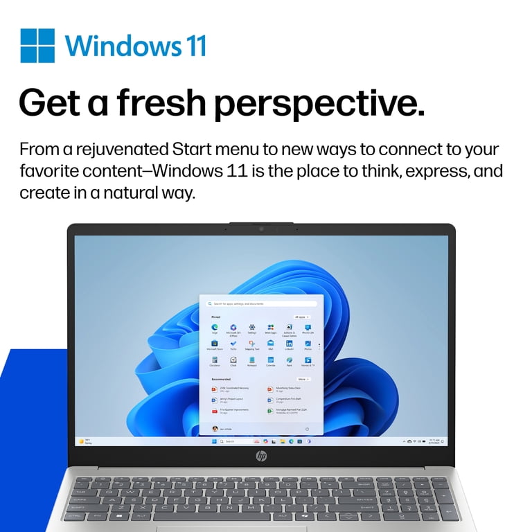 HP 15.6 inch HD Windows Laptop AI Intel Core Ultra 5 225U 8GB
