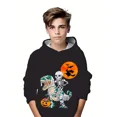 thumbnail image 3 of Ropa para niños, sudadera con capucha con estampado digital 3D de payaso aterrador de Halloween para niños, camisetas informales de poliéster de manga larga para primavera y otoño, ropa para niños, 3 of 5
