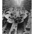 thumbnail image 2 of American War Workers Laying Down The Hull Of A Liberty Ship. It Was One Of 2 History (18 x 24), 2 of 2