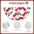 thumbnail image 3 of Rateoe Cherry Pattern Christmas Tree Skirt with Ties , Christmas Tree Decorations, Farmhouse Christmas Decor Xmas Holiday Decorations-30", 3 of 6